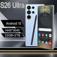 Smartphone Android 15 5G S26 Ultra Berkualitas Tinggi 22GB+2TB 108MP Grosir Global Unlock Kecepatan Tinggi Gaming Murah Ponsel 5G