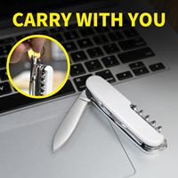 Couteau multifonction Xhandle MT-29 10-en-1 en acier inoxydable 420, ciseaux, tire-bouchon, ouvre-bouteille, tournevis, DIY, EDC, poche, camping