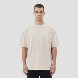 Camiseta Vintage con Logotipo Personalizado, Lavada al Ácido, para Hombre, Estilo Desgastado, Peso Pesado 240gsm, Lisa, Oversize, Streetwear, Hip Hop - Product Image 1