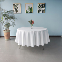 90R nappe ronde personnalisée en Polyester blanc noir ivoire, nappe pour Banquet fête mariage, nappe pour l'extérieur