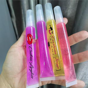 Lindo tubo de plástico rosa para apretar, esencia de brillo de labios vegano, <span class=keywords><strong>Lipoil</strong></span>, contenedor vacío, llavero, embalaje cosmético para líquido en forma de aceite - Product Image 3