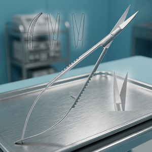 Ciseaux chirurgicaux droits à bout arrondi, manuels, en acier inoxydable, pour la chirurgie générale, certifiés CE ISO13485, instruments de haute qualité - Product Image 2