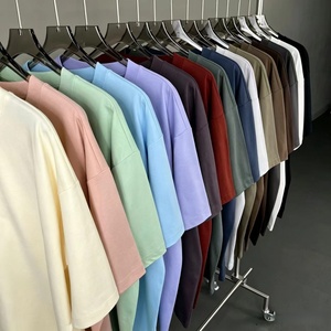 Custom Heavyweight 100% Cotton Oversized T Shirt Wholesale Man's High Quality Blank Drop Shoulder Unisex Streetwear <b>Tee</b> 6652 - Product Image 2