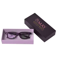 Boîtes rigides de luxe personnalisées en carton pour lunettes, lunettes de soleil et montres, avec finition mate, doublure en éponge, recyclables, gaufrage, pour cadeaux