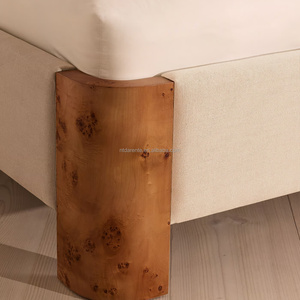 <span class=keywords><strong>Letto</strong></span> <span class=keywords><strong>a</strong></span> piattaforma in stile americano con impiallacciatura in corteccia di legno, testiera imbottita, struttura king size, lussuoso complemento moderno per la suite matrimoniale - Product Image 3