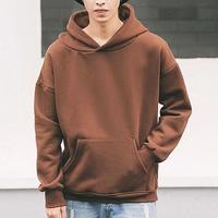 Vente en gros : Sweat à capuche zippé pour homme, 100% coton pur, style streetwear et hip-hop, coupe oversize robuste, couleur unie, tendance et populaire