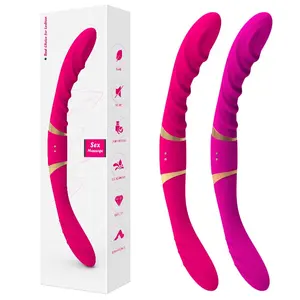 MELO Patent design lesbian double ended Sex Toys Vibrator Vagina Panties Silicone for Adult Female
