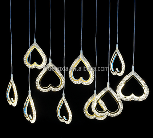 <span class=keywords><strong>Lampadario</strong></span> a forma di cuore con 10 luci a LED in acrilico, decorazione per matrimoni, lampada a sospensione moderna in cristallo. - Product Image 5