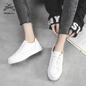 Scarpe da Ginnastica Casual da Donna Primaverili <span class=keywords><strong>Bianche</strong></span> con Lacci in PU, Semplici e Classiche per Ragazze e Sport - Product Image 4