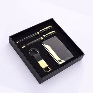 Coffret Cadeau d'Entreprise Haut de Gamme avec Porte-clés, Porte-cartes et Stylo Métallique de Signature, Coffret Cadeau en Cuir pour Salon Professionnel - Product Image 1