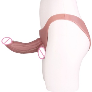 Silicone Wearable Hollow <b>Dildo</b> Pants Strap on Harness for Men Soft Penis Extender Sleeve Panties for Couple's Sex Pleasure - Product Image 3