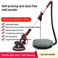 Ponceuse murale industrielle 220V haute puissance pour ponçage auto-amorçant DIY à longue portée avec double éclairage