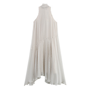 Vestidos holgados sexys sin mangas con cuello halter y lunares para mujer - Product Image 4