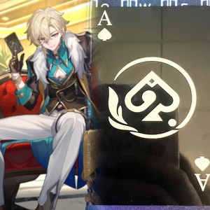 Anime Game Honkai Star Rail Card Aventurine Poker Spades A Halloween Prop Man Woman Cosplay Accessory Gifts