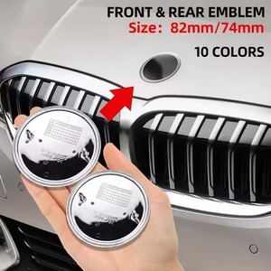 Emblema del logotipo de la insignia trasera del maletero del capó delantero de 82MM 74mm para E30 E38 E39 E46 E60 E61 E90 X1 X3 X4 X5 X6 E70 E83 X5 F10 F30 F32 - Product Image 2