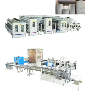 Máquina de procesamiento de rebobinado de papel higiénico de bambú de 1800mm de buena calidad completamente automática