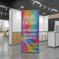 Support d'affichage enroulable 85x200 en gros, haute stabilité, base métallique de 2,0 kg, support rétractable pour commandes en gros et événements
