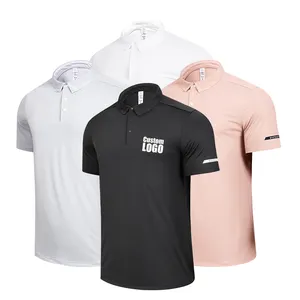 Dry Fit 100% Polyester T-Shirt individuelles Golf-Polo-Shirt Sublimation einfarbiges Polo-T-Shirt T-Shirt Baumwolle Herren Polo-Shirts für Herren