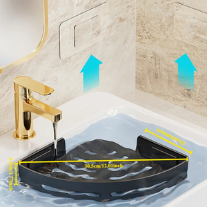 <span class=keywords><strong>Porte</strong></span>-shampooing de salle de bain adhésif sans perceuse Étagères de <span class=keywords><strong>douche</strong></span> Organisateur de rangement <span class=keywords><strong>Porte</strong></span>-serviettes d'angle Étagères murales - Product Image 2