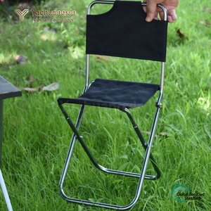 Chaise pliante d'extérieur en aluminium avec dossier en tissu Oxford, pour le camping et le jardin, design minimaliste, style décontracté - Product Image 4