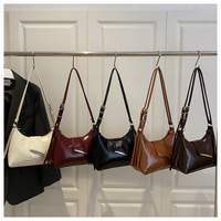 Nouveau luxe couleur unie femmes sac en cuir PU bandoulière fille collège mode épaule pour les femmes en gros