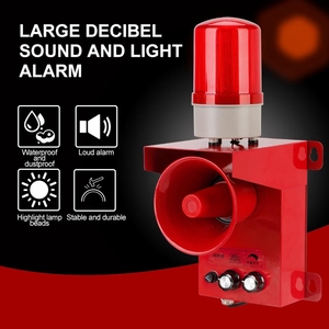 Volume Adjustable 30W 130dB AC220V LED Strobe Signal Sound and Light <b>Alarm</b> for Construction Truck Industrial Crane Forklif HTJ-0 - Product Image 4