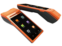 Terminal de point de vente portable Android 14 avec écran tactile de 5,5 pouces, imprimante thermique de 58 mm, 4G, 2+16 Go de RAM/Flash en stock