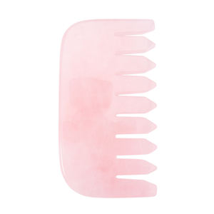 หวีหยกควอตซ์กุหลาบสำหรับนวดผมผ่อนคลาย,เครื่องมือบำบัดด้วยการขูดกัวซาหินธรรมชาติ100% - Product Image 2