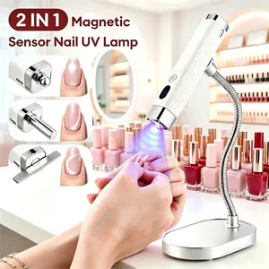 Lampe à ongles portable magnétique œil de chat avec capteur automatique, séchoir à ongles, support de polymérisation pour gel, lampe UV LED, stylo de séchage rapide pour gel - Product Image 1
