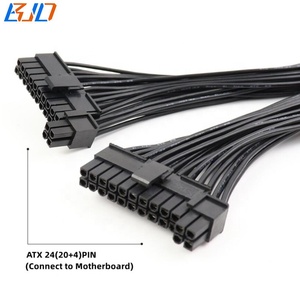 PSU Komputer PC ATX 24Pin Female ke Dual 2 X 24-Pin 20+4Pin Motherboard Splitter Adapter Kabel Ekstensi Daya 30CM - Product Image 4