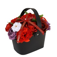 H-002 nouveauté savon Rose fleur boîte-cadeau panier à main cadeaux pour la décoration