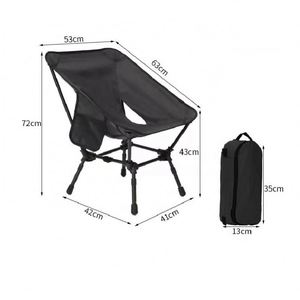Factory <b>Outdoor</b> Beach Camping Leisure Moon Lightweight Aluminum Alloy <b>Foldable</b> Field Folding Picnic Fishing Chair - Product Image 1