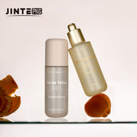 Bouteille en plastique PET à paroi épaisse en forme de capsule, rose givré, 30 ml, 60 ml, 100 ml, pour brume corporelle hydratante et nourrissante pour les cheveux
