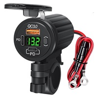 Chargeur rapide USB 12V pour moto, étanche, avec port Type C, nouvelle prise PD, fixation sur guidon, chargeurs de téléphone portable - Vente flash