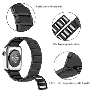Correa magnética de acero inoxidable para <span class=keywords><strong>Apple</strong></span> <span class=keywords><strong>Watch</strong></span> 49mm 46mm 45mm 44mm 42mm para hombre - Product Image 2
