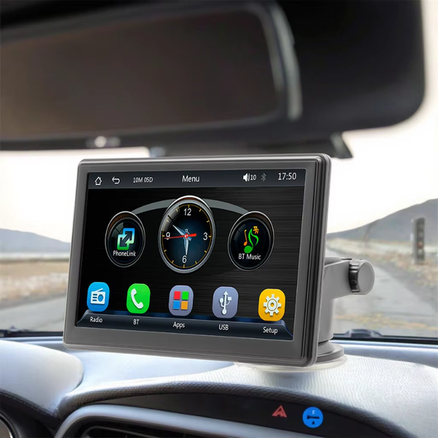 Portable 7 Inch Wireless Video Recorder GPS Navigator Car MP5 Player Android Auto CarPlay 1080p HD IPS Touch Screen