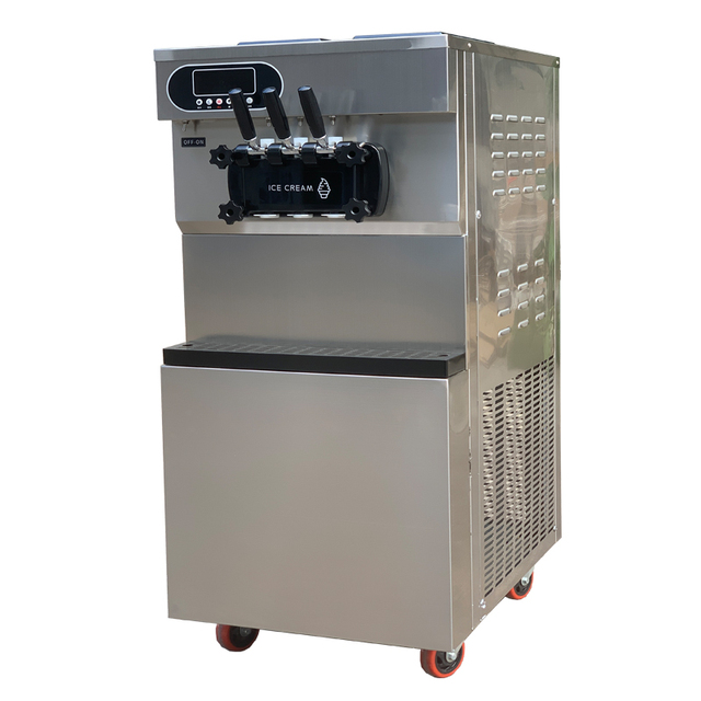 Wholesale Electric Automatic Stainless Steel Commercial Ice Cream Maker 3 Flavor Soft Serve Machine for Household Outdoor Use