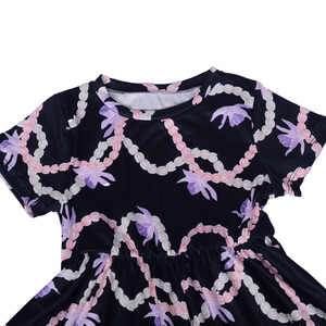 Vestidos de Otoño para Niñas Cd-5-1, Vestido Personalizado de Manga Corta para Bebés y Niñas Pequeñas, 95% Algodón, Venta al Por Mayor de Fábrica, Estampado para Niñas - Product Image 3