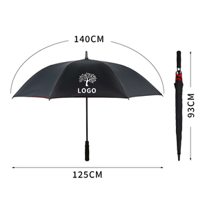 Parapluie de golf de luxe entièrement automatique à 3 plis avec logo personnalisé, poignée en plastique, bleu ciel, imperméable pour la pluie - Product Image 4