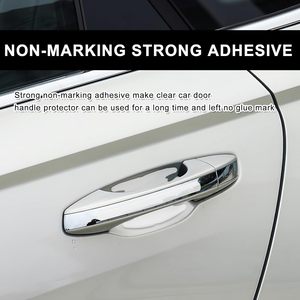 8 protectores adhesivos transparentes antiarañazos para manijas de puerta de <span class=keywords><strong>coche</strong></span> y espejos retrovisores, resistentes al agua, de ABS - Product Image 4