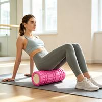 Rouleau en mousse creuse disponible en 30, 33, 45 cm, bâton de massage, roue de yoga pour la relaxation musculaire et le fitness