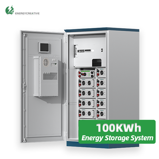 EnergyCreative 100KWH 115KWH Integrated Solar Battery Energy Storage System Lifepo4 Off-Grid PCS EMS Isolation Transformer