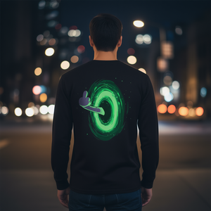 T-shirt à manches longues avec motif doigt d'honneur et chat au dos – Tenue promotionnelle unique - Product Image 3