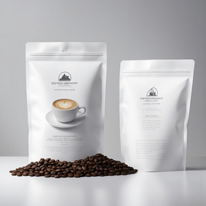Sac à café en plastique mylar gousset imprimé personnalisé pour le stockage des aliments avec logos étiquette d'emballage laminé Coffee_Bag - Product Image 2