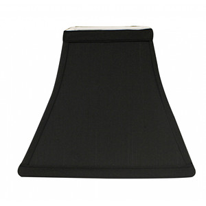 HMS 8 \ "paralume in Shantung a campana quadrato nero con fodera bianca eleganti cover e sfumature - Product Image 1