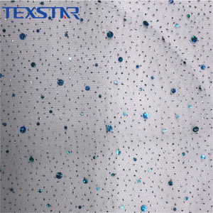 Vải <span class=keywords><strong>Sequin</strong></span> 100% Polyester Tulle Lưới Sáng Bóng Cho Mặc Quần Áo Và Đám Cưới - Product Image 3