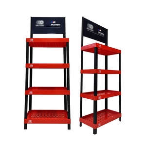 Présentoir de lubrifiant en plastique à 4 niveaux de couleur rouge personnalisé présentoir d'huile <span class=keywords><strong>moteur</strong></span> présentoir d'huile <span class=keywords><strong>moteur</strong></span> - Product Image 6