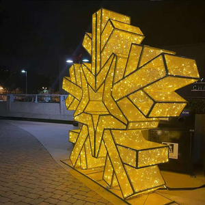 Grande boule lumineuse LED 3D géante, motif flocon de neige et étoile, <span class=keywords><strong>d</strong></span>écoration de Noël pour l'extérieur, festival, cour, attraction photo de vacances - Product Image 5