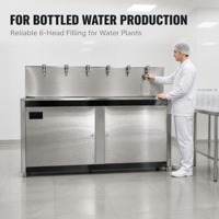 Machine de remplissage semi-automatique à 6 têtes en acier inoxydable pour bouteilles d'eau de 5 gallons, vente en gros OEM