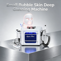 Appareil facial multifonctionnel 7 en 1 à oxygène, machine de nettoyage en profondeur de la peau à bulles fines, dispositif de rajeunissement cutané à jet d'oxygène